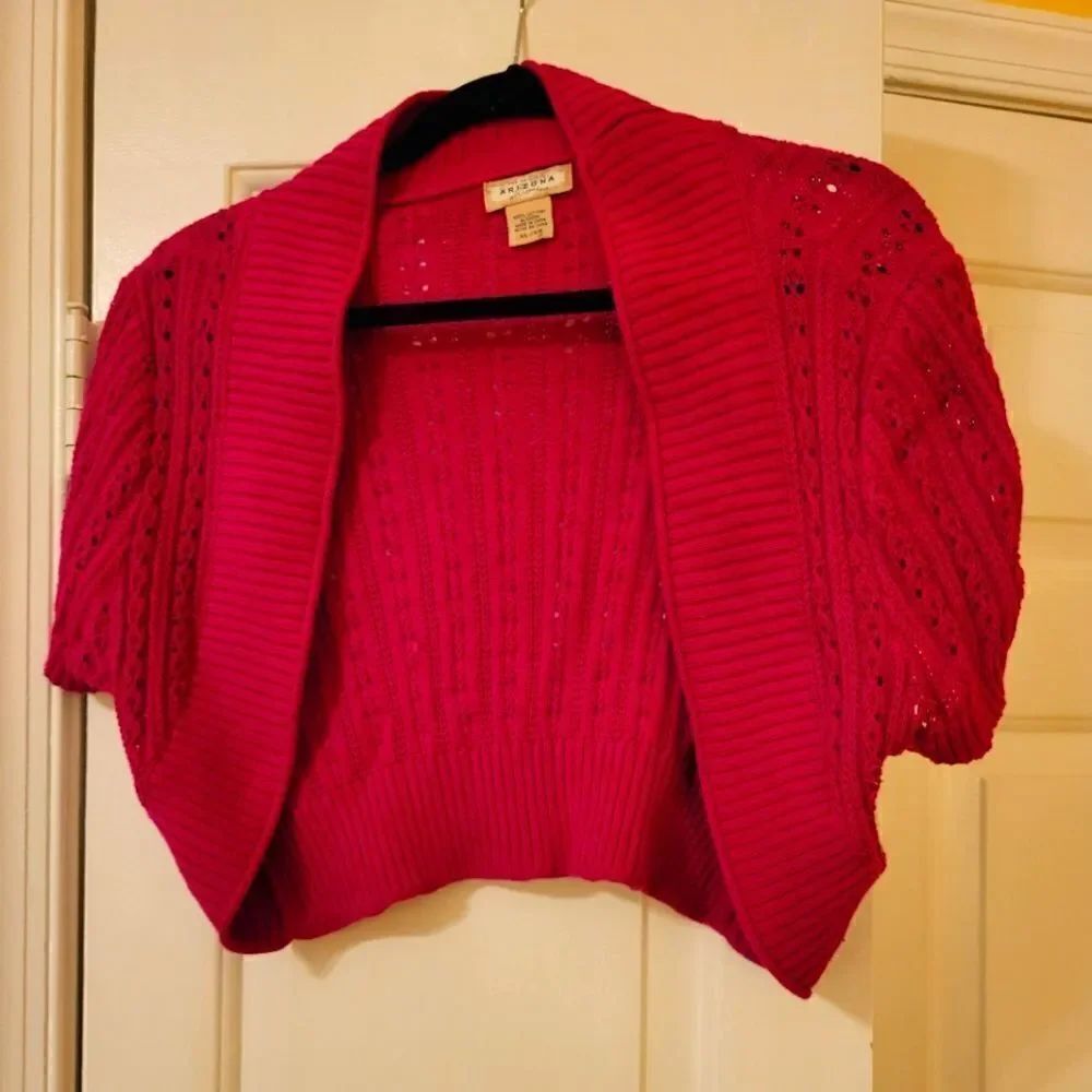 Womens fucshia pink Cropped Sweater